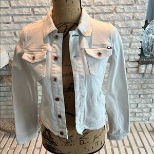 Tommy Hilfiger White Crop Denim Jacket